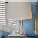 DL07. Two handblown glass tear-drop shaped lamps.  